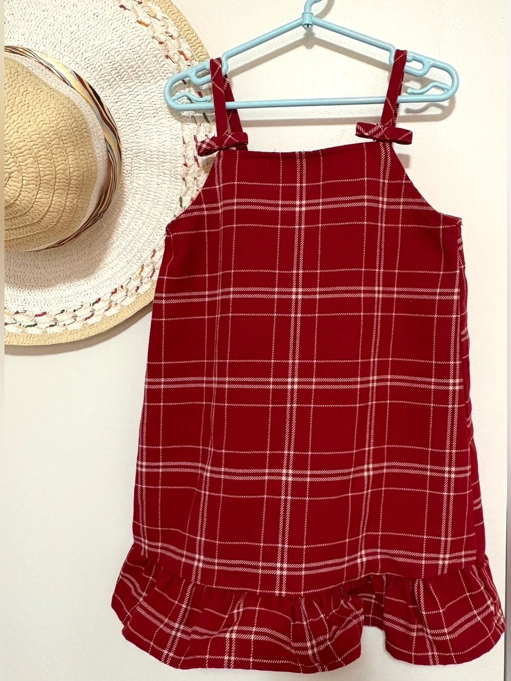 H&M Red Checkered Sleeveless Dress